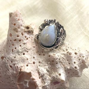 NEW Moonstone, 925 Silver Ring, Size 7
